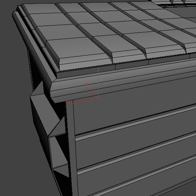 modeled polygons 3d max - Dumpster for street 02 by HaNky154